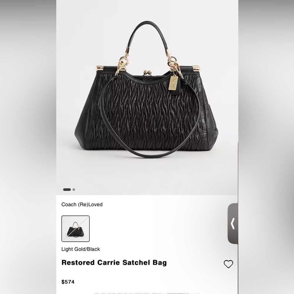 🔥SOLD🔥🔥COACH CARRIE Leather Handbag🔥 - Picture 10 of 10